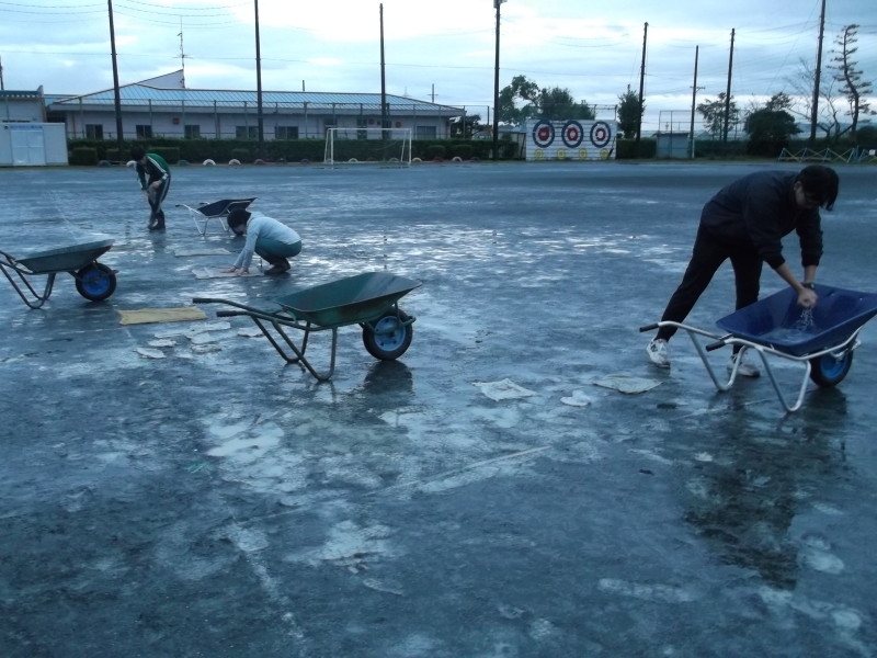 朝の作業